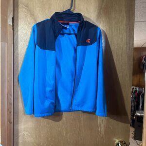 Large 10/12 Boys Zip up Jacket And 1 Blue two tones No Hood NWOT
